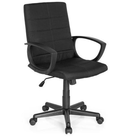 Zwarte Thuisgebruik bureaustoel STAR-TEC CL300 met stoffen bekleding, armleuningen en rolvoet van MyBuero
