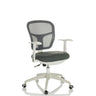 Grijze Thuisgebruik bureaustoel TOP 108 W met netrugleuning en wit frame van hjh OFFICE