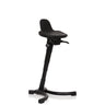 Zwarte stahulp TOP WORK 34 met ergonomisch gevormde zitting en stervormig onderstel van hjh OFFICE