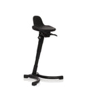 Zwarte stahulp TOP WORK 34 met ergonomisch gevormde zitting en stervormig onderstel van hjh OFFICE