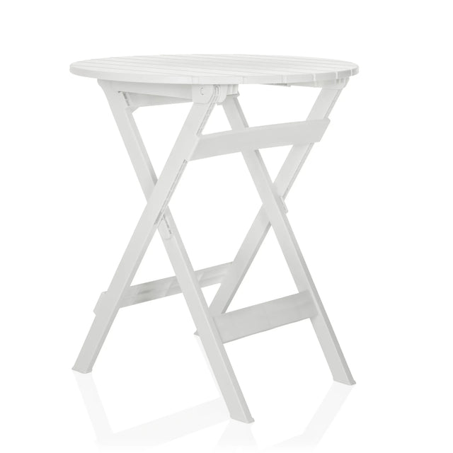 Witte Klaptafel TRAVANO T met vierkant blad en X-onderstel van hjh LIVING