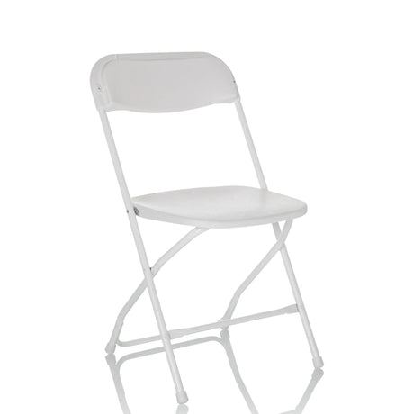 Witte Outdoor stoel TUDELA XXL W met inklapbaar frame en glad zitoppervlak van hjh OFFICE
