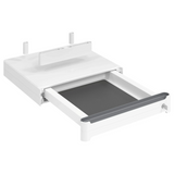 Weiße Unterbauschublade UCBS mit grauer Bodeneinlage und Soft-Stop-Funktion von hjh OFFICE PRO