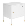 Witte kantoorkast UMEO met goudkleurige knop en goudkleurige voetdoppen van hjh OFFICE