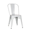 Witte metalen Bistrostoel VANTAGGIO COMFORT met ronde leuningranden van hjh OFFICE