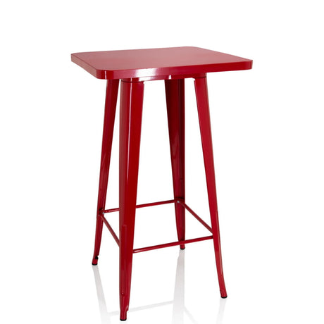 Rode Bartafel VANTAGGIO HIGH T met vierkant blad en vier poten van hjh OFFICE