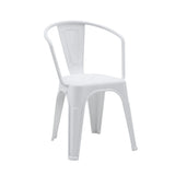 Witte plastic Bistrostoel Vantaggio Poly met geïntegreerde armleuningen van hjh OFFICE