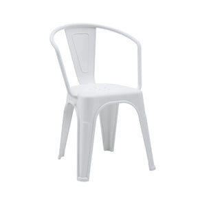 Witte plastic Bistrostoel Vantaggio Poly met geïntegreerde armleuningen van hjh OFFICE