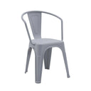 Grijze plastic Bistrostoel Vantaggio Poly met geïntegreerde armleuningen van hjh OFFICE