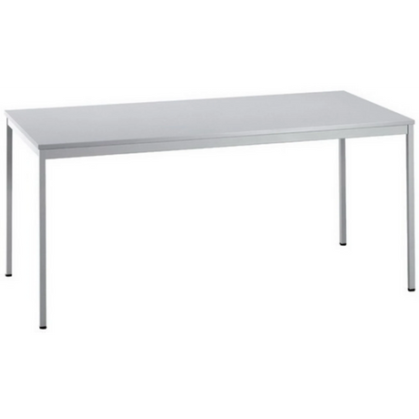 Bureau VEKTOR 5 met grijs tafelblad en grijs onderstel van hjh OFFICE PRO