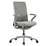 High end bureaustoel VERVIO in grijs met netrugleuning en armleuningen van hjh OFFICE