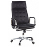 Schwarzer Profi-Chefsessel VILLA 20 mit gestepptem Bezug und verchromten Armlehnen von hjh OFFICE