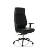 Zwarte Professionele directiestoel VITORO ECO met kunstlederen bekleding en armleuningen van hjh OFFICE