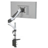 Monitorsteun VM-MG1 in wit en zwart met flexibele zwenkarm en tafelbevestiging van hjh OFFICE