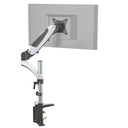 Monitorsteun VM-MG1 in wit en zwart met flexibele zwenkarm en tafelbevestiging van hjh OFFICE