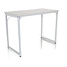 Wit Bureau WORKSPACE I met een rechthoekig blad en een eenvoudig metalen frame van hjh OFFICE