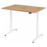 Elektrisch verstelbare zit-sta tafel XDLR 12 W met blad van knoestige eik en wit onderstel van hjh OFFICE PRO