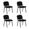 Vier zwarte vierpotige stoelen XT 600 met gevoerde zitting en rugleuning van hjh OFFICE