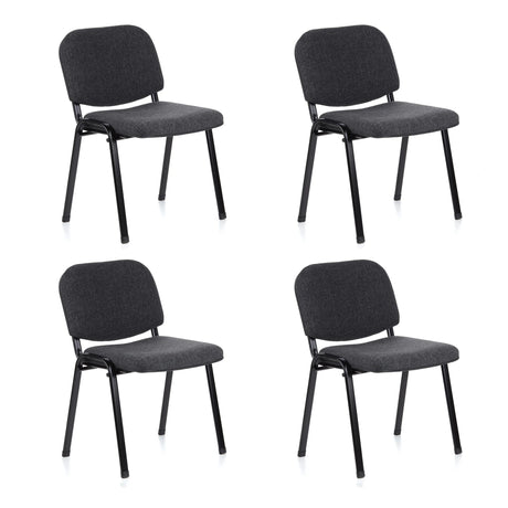 Set van vier vierpotige stoelen XT 600 in antraciet met een donker frame van hjh OFFICE
