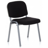Vierpotige stoel XT 600 S met zwarte bekleding en zilverkleurig metalen frame van hjh OFFICE