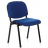 Vierpotige stoel XT 600 SW met blauwe stoffen bekleding en zwart metalen onderstel van hjh OFFICE