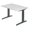 Hoogteverstelbaar bureau XTRA XB 12 GG met wit tafelblad en donkergrijs onderstel van hjh OFFICE PRO
