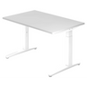 Hoogteverstelbaar bureau XTRA XB 12 WW in wit met rechthoekig tafelblad van hjh OFFICE PRO