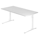 Hoogteverstelbaar bureau XTRA XB 16 WW in het wit met rechthoekig tafelblad van hjh OFFICE PRO
