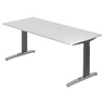 Hoogteverstelbaar bureau XTRA XB 19 GC in wit met metalen poten van hjh OFFICE PRO