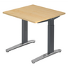 Hoogteverstelbaar bureau XTRA XB 8 GC in esdoornlook met grijze poten van hjh OFFICE PRO