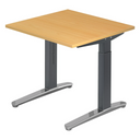Hoogteverstelbaar bureau XTRA XB 8 GC in beuken met donkergrijs onderstel van hjh OFFICE PRO