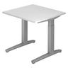 Hoogteverstelbaar bureau XTRA XB 8 SS in wit met vierkant tafelblad van hjh OFFICE PRO
