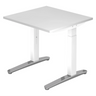 Hoogteverstelbaar bureau XTRA XB 8 WC in wit met vierkant tafelblad van hjh OFFICE PRO
