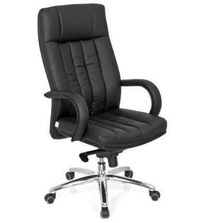bureaustoel XXL G 300 in zwart kunstleder met gewatteerde bekleding van hjh OFFICE
