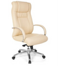 bureaustoel XXL G 600 in beige kunstleder met chromen armleuningen van hjh OFFICE